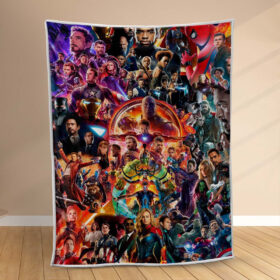 Plaid Avengers Endgame Tous les personnages Couverture Polaire Plaid Canapé