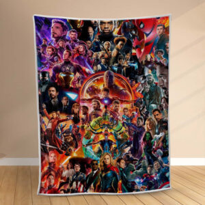 Plaid Avengers Endgame Tous les personnages Couverture Polaire Plaid Canapé