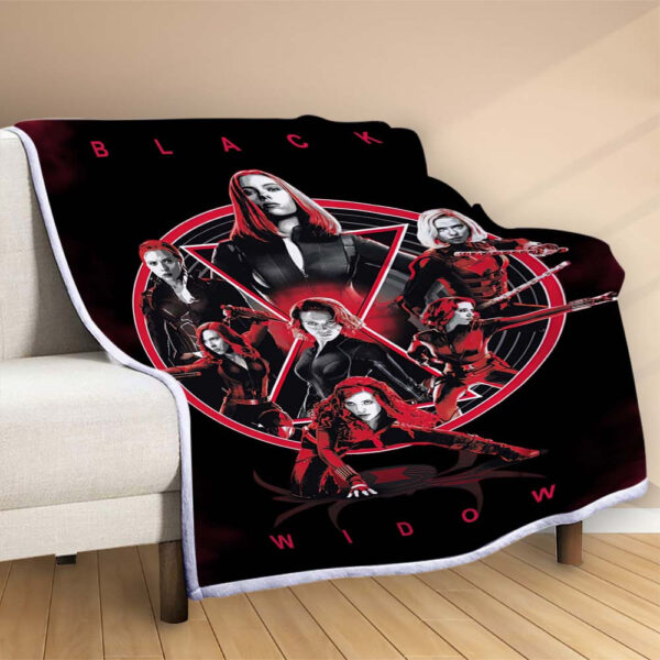 Plaid Black Widow Marvel Couverture Polaire Plaid Canapé – Image 2