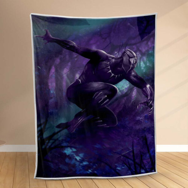 Plaid Panthère noire Black Panther Marvel 1002 Couverture Polaire Plaid Canapé