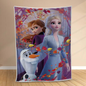 Plaid Anna Elsa Olaf Frozen La Reine des Neiges Disney 1001 Couverture Polaire Plaid Canapé