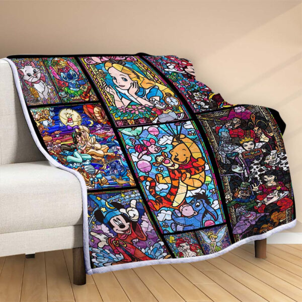 Plaid Disney Tous les personnages 1007 Couverture Polaire Plaid Canapé – Image 2