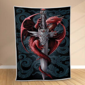 Plaid Dragon dans Anna Strokes Couverture Polaire Plaid Canapé