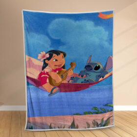 Plaid Disney Lilo et Stitch Personnages 1002 Couverture Polaire Plaid Canapé