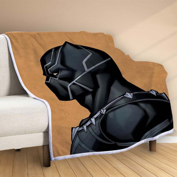 Plaid Panthère noire Black Panther Marvel 1001 Couverture Polaire Plaid Canapé – Image 2