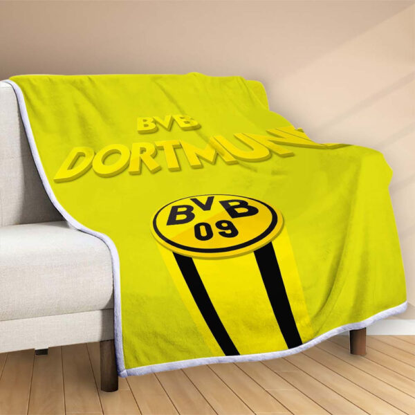 Plaid Borussia Dortmund BVB19 Couverture Polaire Plaid Canapé – Image 2