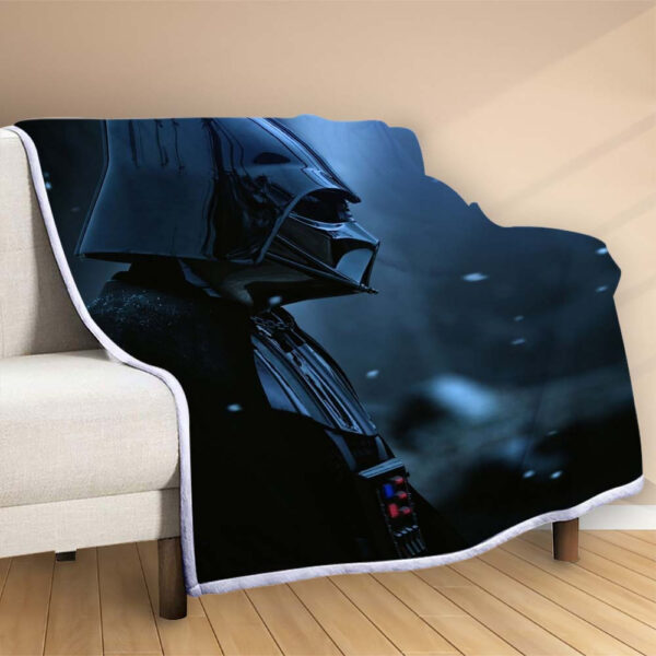 Plaid Dark Vador Star Wars dans le noir Couverture Polaire Plaid Canapé – Image 2