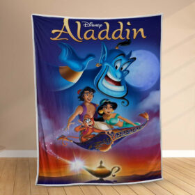 Plaid Disney Aladdin Tous les personnages Couverture Polaire Plaid Canapé