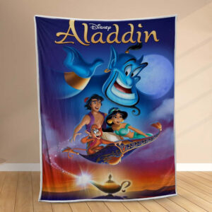 Plaid Disney Aladdin Tous les personnages Couverture Polaire Plaid Canapé
