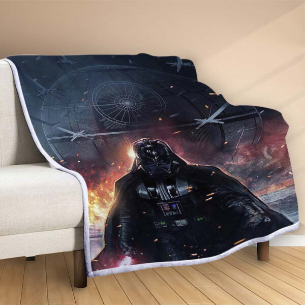 Plaid Dark Vador avec le feu Star Wars 1005 Couverture Polaire Plaid Canapé – Image 2