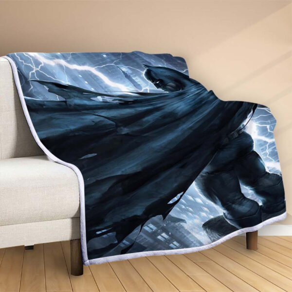 Plaid Batman arrive Couverture Polaire Plaid Canapé – Image 2