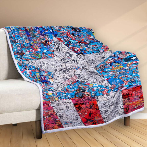 Plaid Captain America vs Red Skull Couverture Polaire Plaid Canapé – Image 2