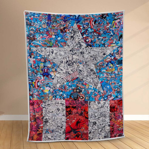 Plaid Captain America vs Red Skull Couverture Polaire Plaid Canapé