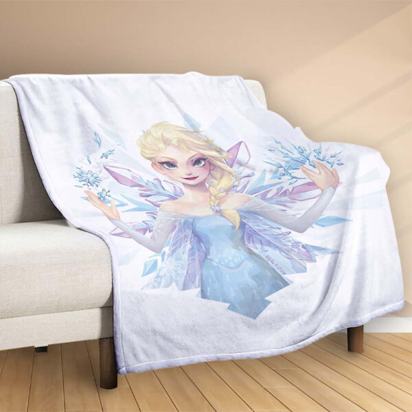 Plaid Elsa Disney Princesse Frozen  La Reine des neiges 1003 Couverture Polaire Plaid Canapé – Image 2