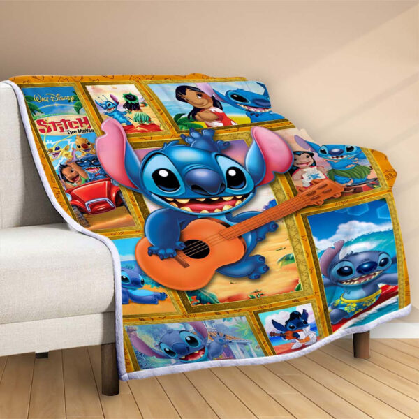 Plaid Guitare Disney Lilo et Stitch Couverture Polaire Plaid Canapé – Image 2