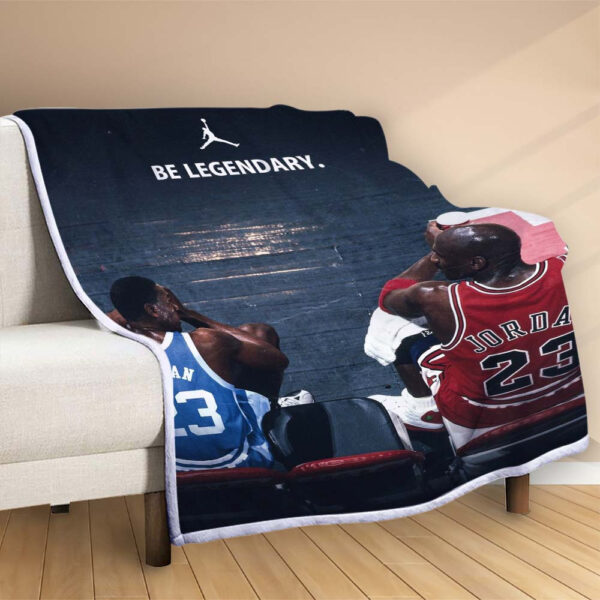 Plaid Soyez légendaire 23 Jordan Basketball Couverture Polaire Plaid Canapé – Image 2