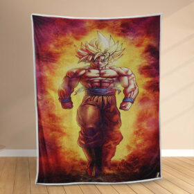 Plaid Dragon Ball Super Saiyan Dieu Couverture Polaire Plaid Canapé