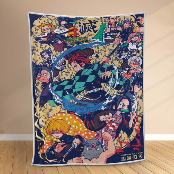 Plaid Demon Slayer Kimetsu no Yaiba Personnages 1003 Couverture Polaire Plaid Canapé