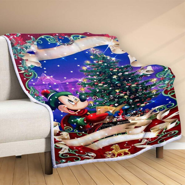 Plaid Disney Mickey Mouse Noël 1001 Couverture Polaire Plaid Canapé – Image 2
