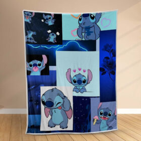 Plaid Disney Stitch Mignon Couverture Polaire Plaid Canapé