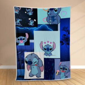 Plaid Disney Stitch Mignon Couverture Polaire Plaid Canapé