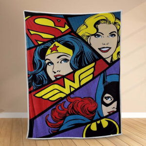 Plaid DC Comic Superman Wonder Woman Couverture Polaire Plaid Canapé