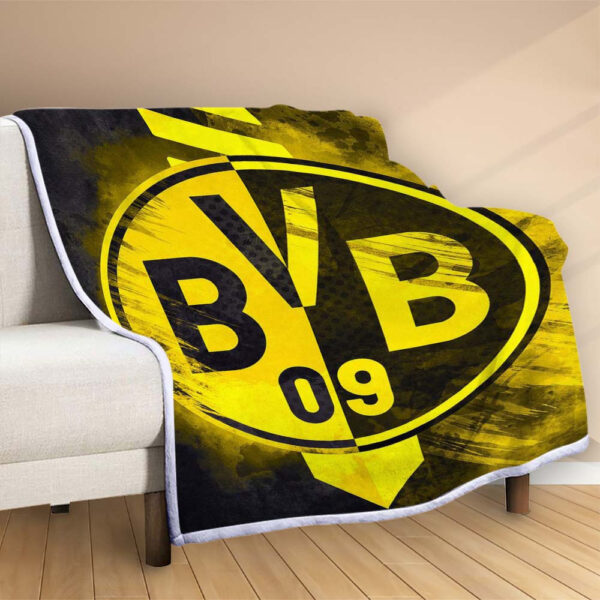 Plaid Borussia Dortmund BVB13 Couverture Polaire Plaid Canapé – Image 2