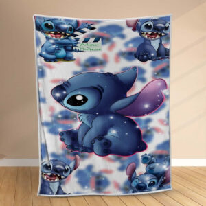 Plaid Disney Stitch Action Couverture Polaire Plaid Canapé