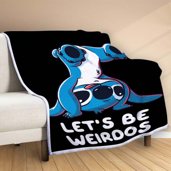 Plaid Disney Stitch Soyons bizarres Couverture Polaire Plaid Canapé – Image 2