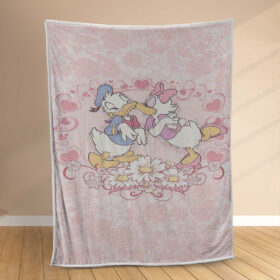 Plaid Donald Duck tombe amoureux Couverture Polaire Plaid Canapé