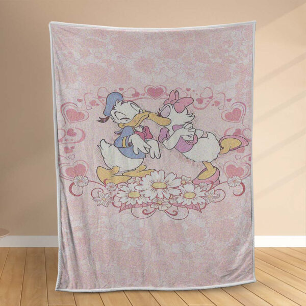 Plaid Donald Duck tombe amoureux Couverture Polaire Plaid Canapé