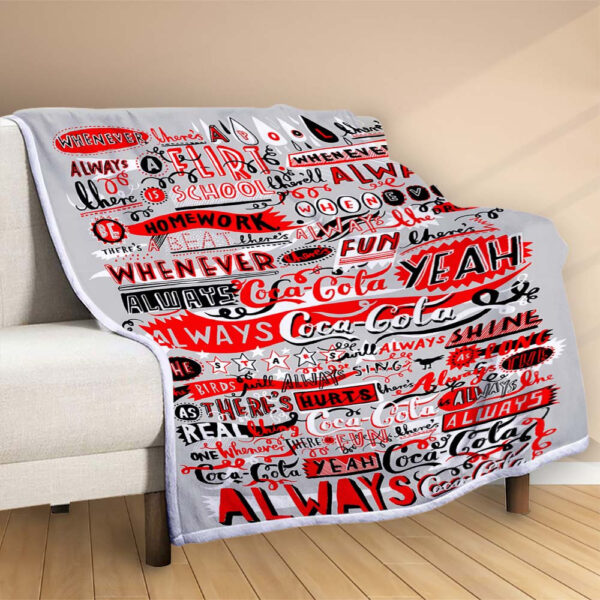 Plaid Coca-Cola amusant Couverture Polaire Plaid Canapé – Image 2