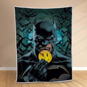 Plaid Broche Batman heureux Couverture Polaire Plaid Canapé