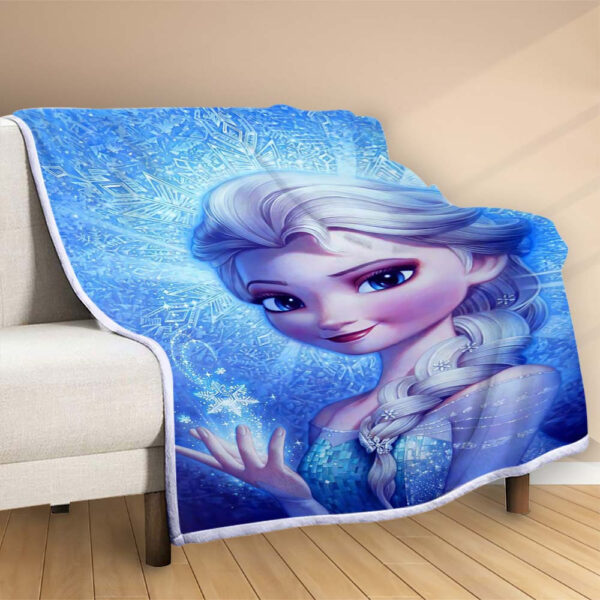 Plaid Elsa Disney Princesse Frozen  La Reine des neiges 1006 Couverture Polaire Plaid Canapé – Image 2
