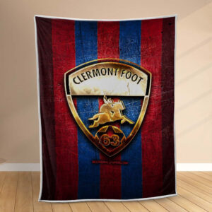 Plaid Clermont Foot FC 1 Couverture Polaire Plaid Canapé