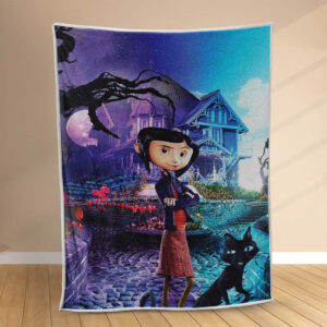 Plaid Coraline Halloween Couverture Polaire Plaid Canapé