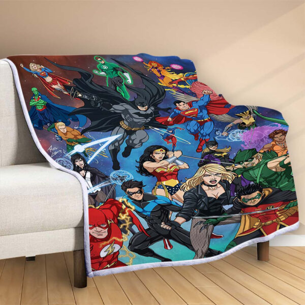 Plaid DC Tous les personnages 1005 Couverture Polaire Plaid Canapé – Image 2