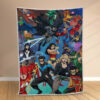 Plaid DC Tous les personnages 1005 Couverture Polaire Plaid Canapé