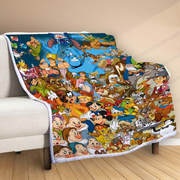 Plaid Disney Tous les personnages 1004 Couverture Polaire Plaid Canapé – Image 2