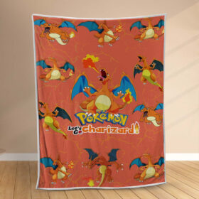 Plaid Pokémon Dracaufeu Couverture Polaire Plaid Canapé