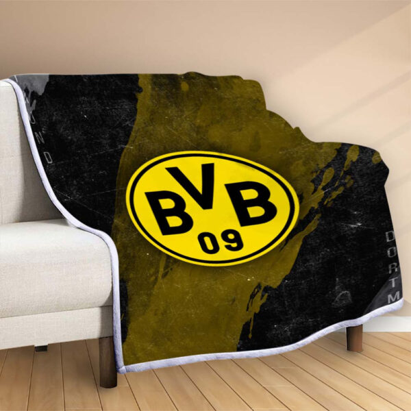 Plaid Borussia Dortmund BVB15 Couverture Polaire Plaid Canapé – Image 2