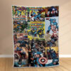 Plaid Captain America Super Héros Couverture Polaire Plaid Canapé