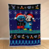 Plaid Disney Stitch et Mickey heureux à Halloween Couverture Polaire Plaid Canapé
