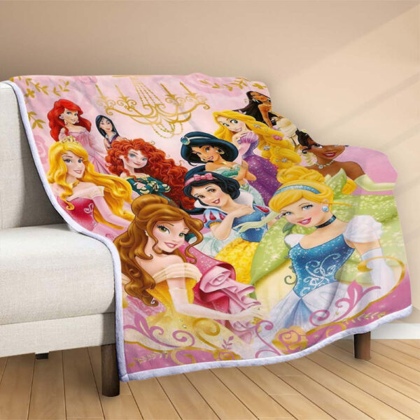 Plaid Disney Toutes les princesses 1002 Couverture Polaire Plaid Canapé – Image 2