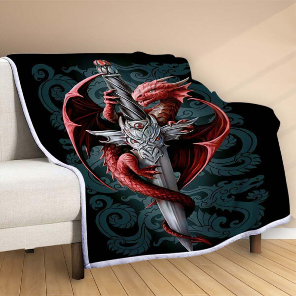 Plaid Dragon Anne Stokes Couverture Polaire Plaid Canapé – Image 2