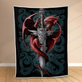 Plaid Dragon Anne Stokes Couverture Polaire Plaid Canapé