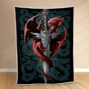 Plaid Dragon Anne Stokes Couverture Polaire Plaid Canapé