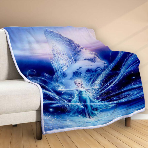 Plaid Elsa Disney Princesse Frozen La Reine des neiges 1002 Couverture Polaire Plaid Canapé – Image 2