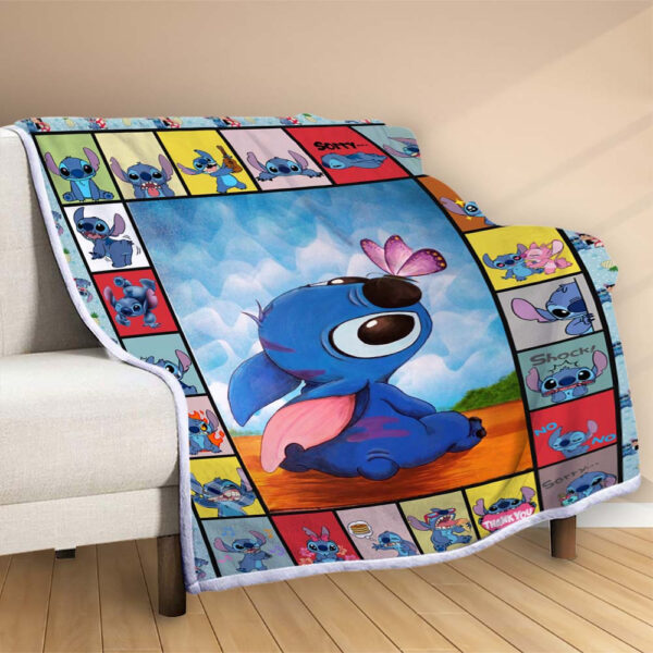Plaid Disney Lilo et Stitch personnage 1001 Couverture Polaire Plaid Canapé – Image 2