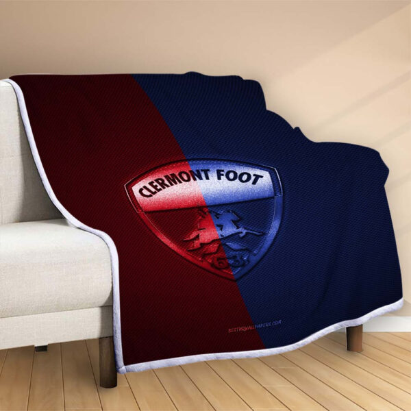 Plaid Clermont Foot FC 3 Couverture Polaire Plaid Canapé – Image 2